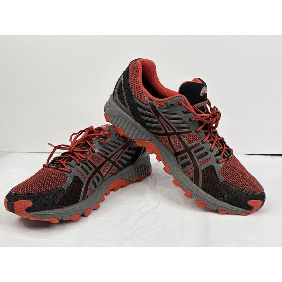 ASICS Gel Fuji Trabuco GTX Gore-Tex Men’s 10 Trail Running Orange Black - Picture 1 of 16